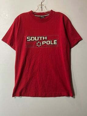 Vintage South Pole Men’s Embroidered Red Graphic Tee